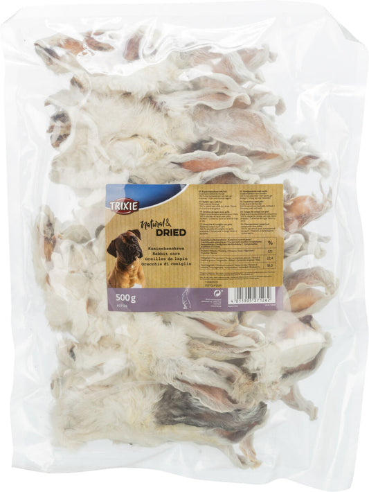 Trixie Rabbit Ears With Fur 500g