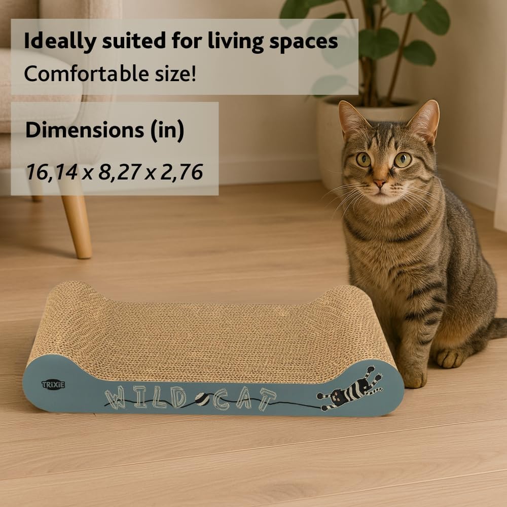 Trixie Wild Cat Cardboard Cat Scratching Mat 41 x 7 x 24cm