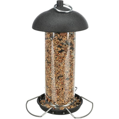 Trixie Hanging Bird Seed Feeder Hammertone Black Metal