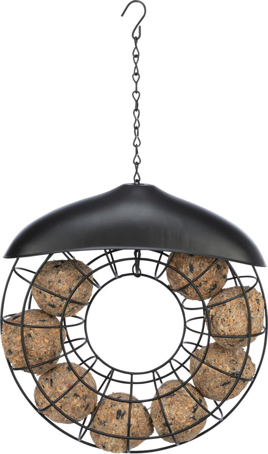 Trixie Metal Round Fat Ball Feeder For 8 Fatballs 24 x 8cm For Garden Wild Birds