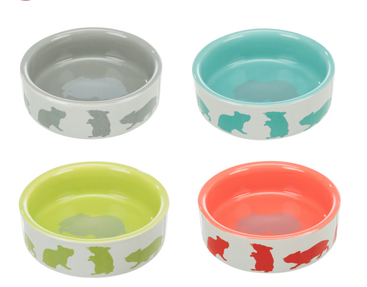 Trixie Hamster Motif Ceramic Food Bowl 8cm