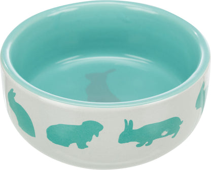Trixie Ceramic Rabbit Motif Bowl 250ml 11cm