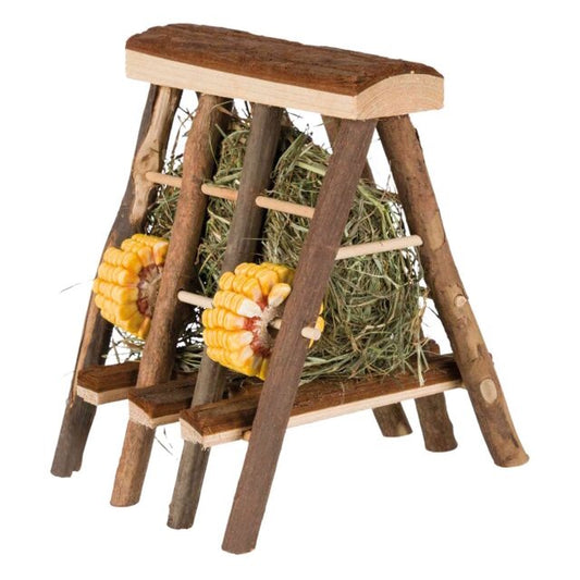 Trixie Small Animal Hay Manger With Hay 17 x 20 x 17cm Rabbits & Guineapigs