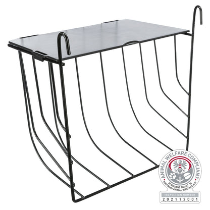 Trixie Medium Black Hay Manger With Lid 20 x 18 x 12cm
