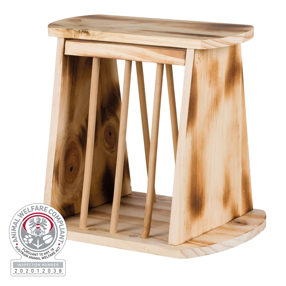 Trixie Flamed Wooden Hay Manger With Lid