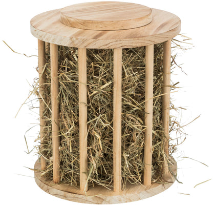 Trixie Large Flamed Wooden Hay Manger With Lid