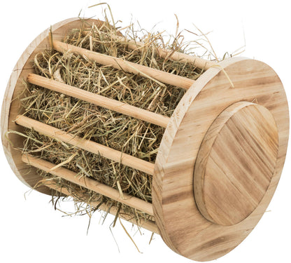 Trixie Large Flamed Wooden Hay Manger With Lid