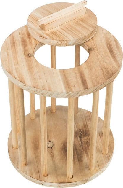 Trixie Large Flamed Wooden Hay Manger With Lid