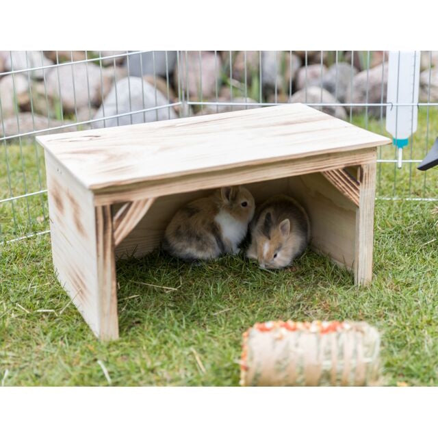 Trixie Natural Flamed Wood Shelter 50 x 26 x 31cm