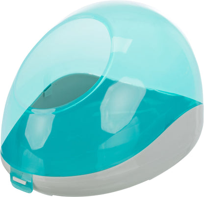 Trixie Degu & Chinchilla Plastic Sand Bath Grey & Turquoise 27 x 18 x 16cm