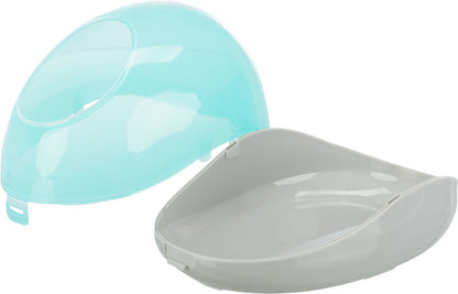 Trixie Degu & Chinchilla Plastic Sand Bath Grey & Turquoise 27 x 18 x 16cm