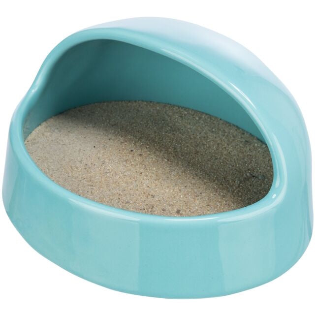 Trixie Small Animal Sand Bath Turquoise 16 x 8 x 14cm