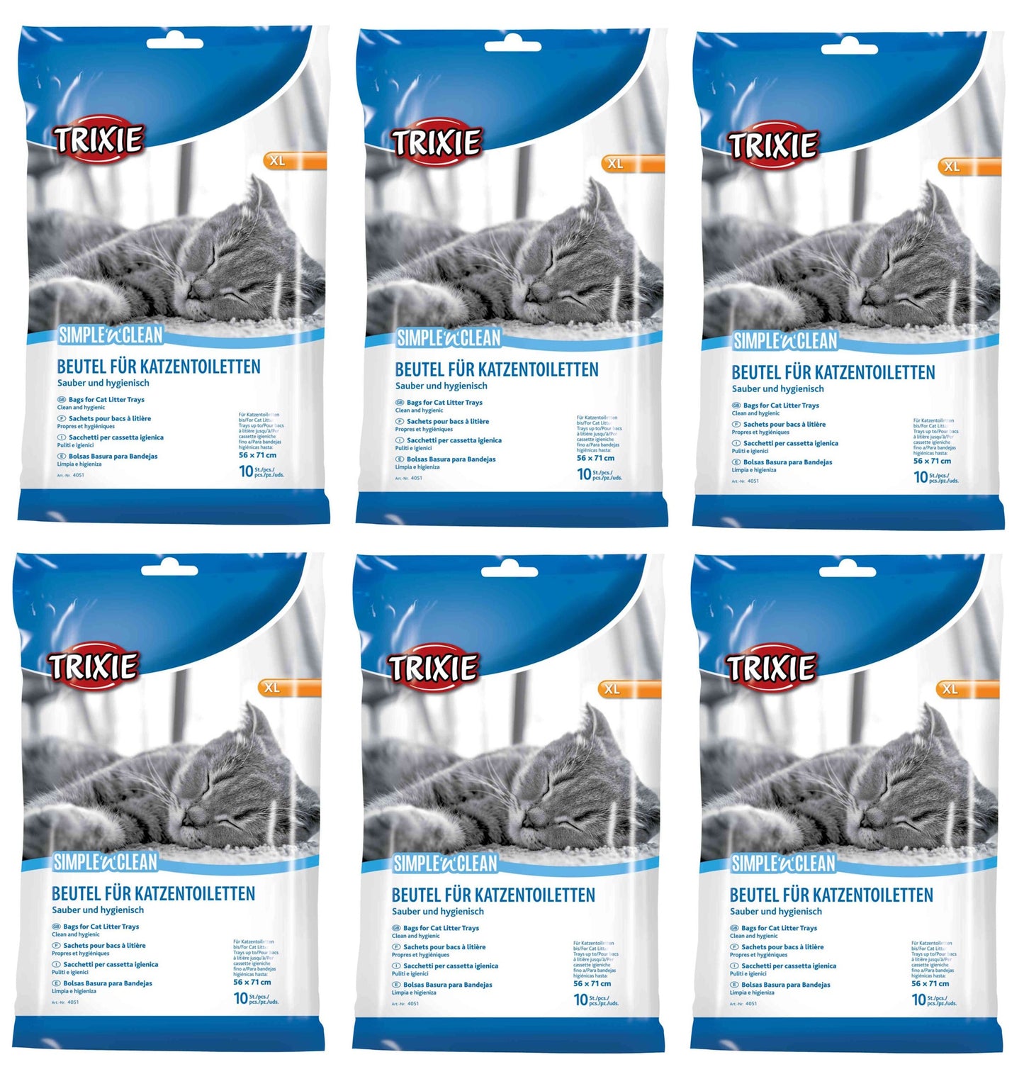 Trixie Cat Litter Tray Liners Extra Large 56 x 71 Cm 10pcs