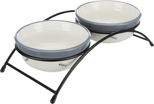 Trixie Eat On Feet Ceramic Cat Bowl Set