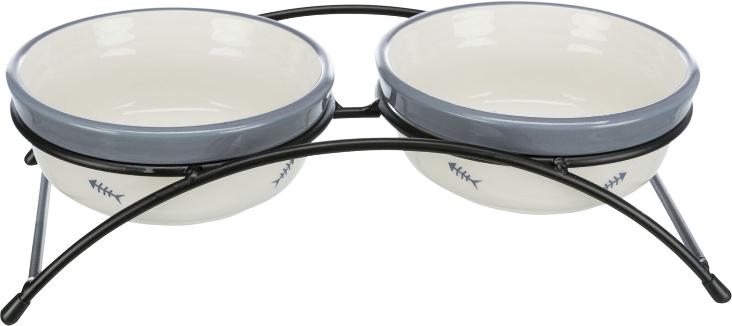 Trixie Eat On Feet Ceramic Cat Bowl Set