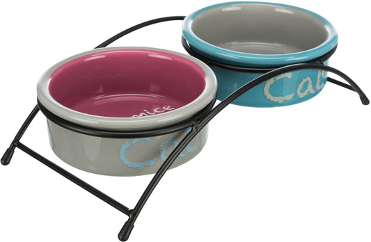 Trixie Eat On Feet Ceramic Bowl Cat Set