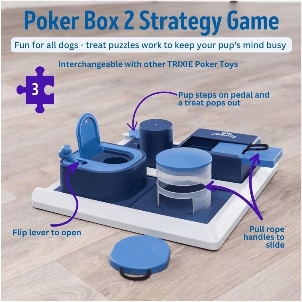 Trixie Dog Activity Poker Box 2 Strategy Game 31 x 31cm
