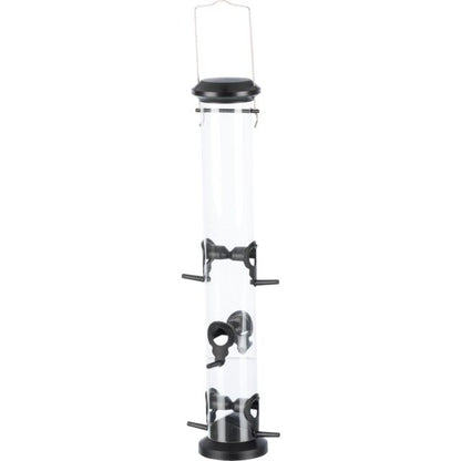 Trixie Black Plastic Wild Bird Seed Feeder 1000Ml 6 Port 48cm