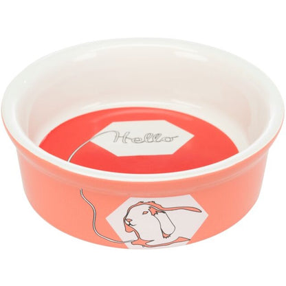 Trixie Hello Comic Rabbit Ceramic Bowl 12cm / 240ml