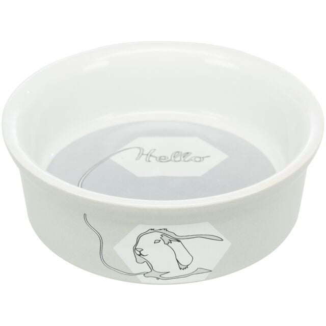 Trixie Hello Comic Rabbit Ceramic Bowl 12cm / 240ml