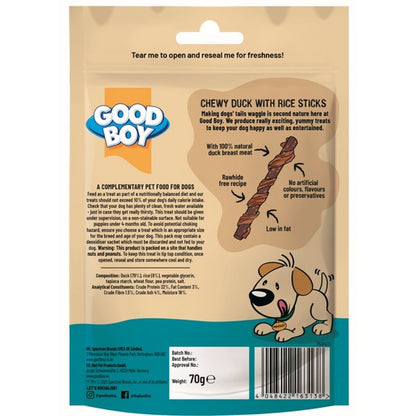 Good Boy Duck & Rice Sticks 70g
