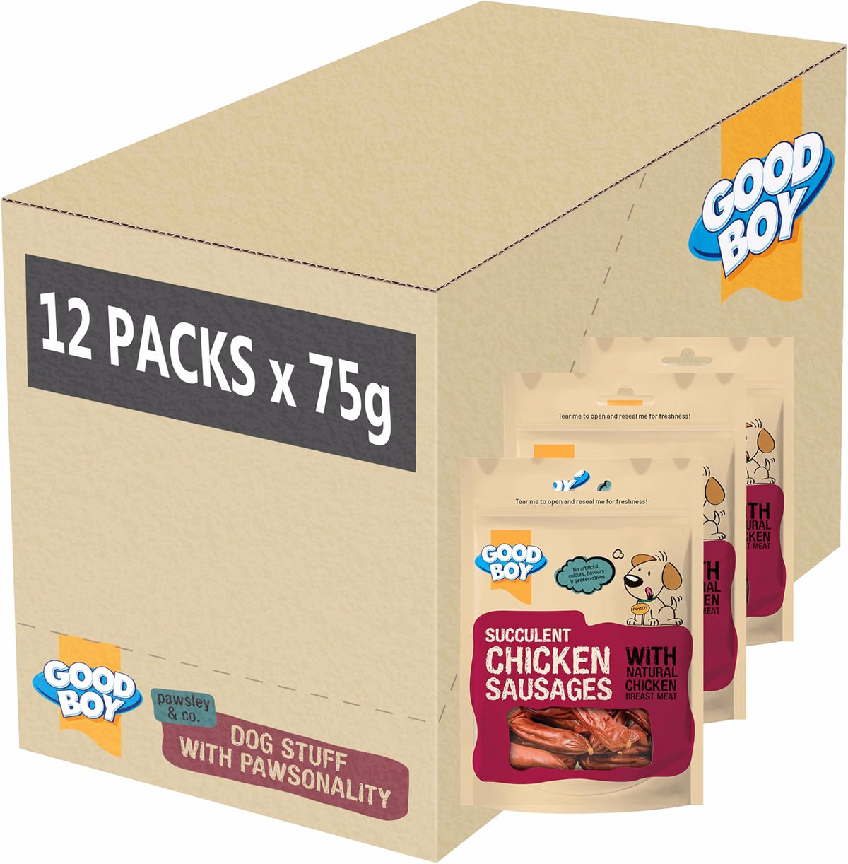 Good Boy Succulent Chicken Sausages 75g