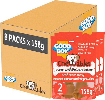 Good Boy Chewables Medium Peanut Butter & Vegetable Bones 2 Pcs 158g