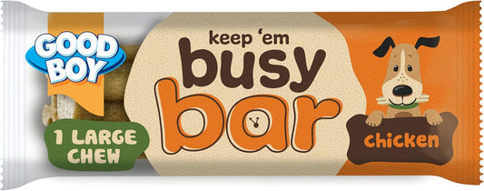 Good Boy Large Busy Bar Chicken Dog Chew Treat 90g – Rawhide-Free, Low-Fat, Natural Ingredients