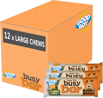 Good Boy Large Busy Bar Chicken Dog Chew Treat 90g – Rawhide-Free, Low-Fat, Natural Ingredients
