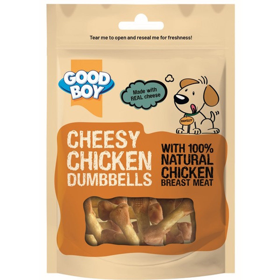 Good Boy Cheesy Chicken Dumbbells 80g