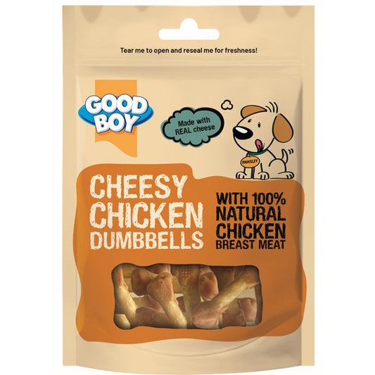 Good Boy Cheesy Chicken Dumbbells 80g