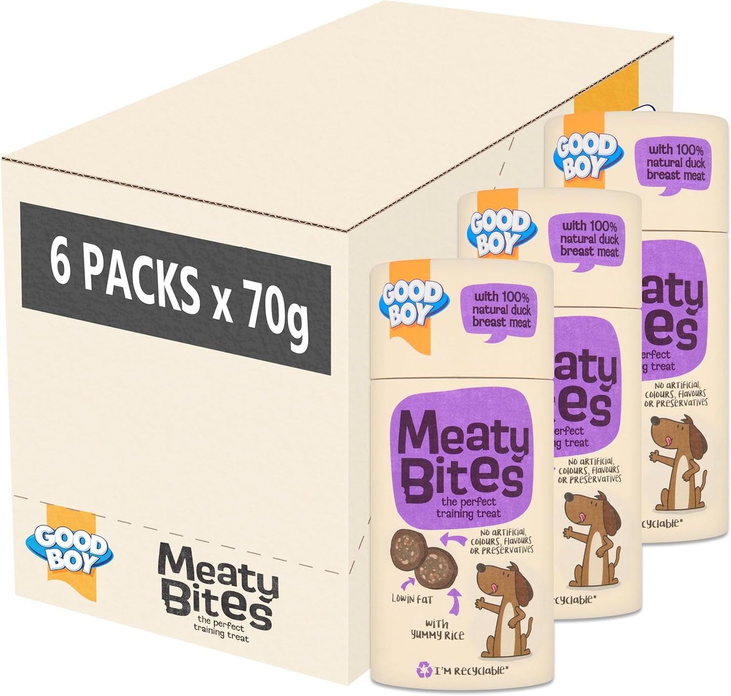 Good Boy Meaty Bites Duck & Rice 70g