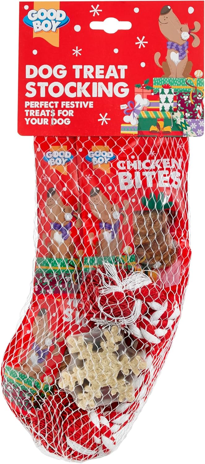 Good Boy Dog Treat Stocking 2025