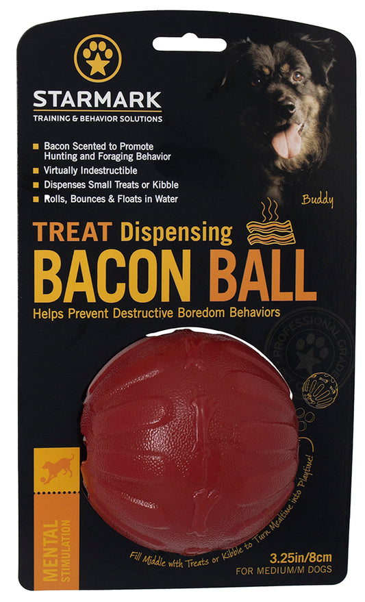 Starmark Treat Dispensing Bacon Ball 3.25"/8cm