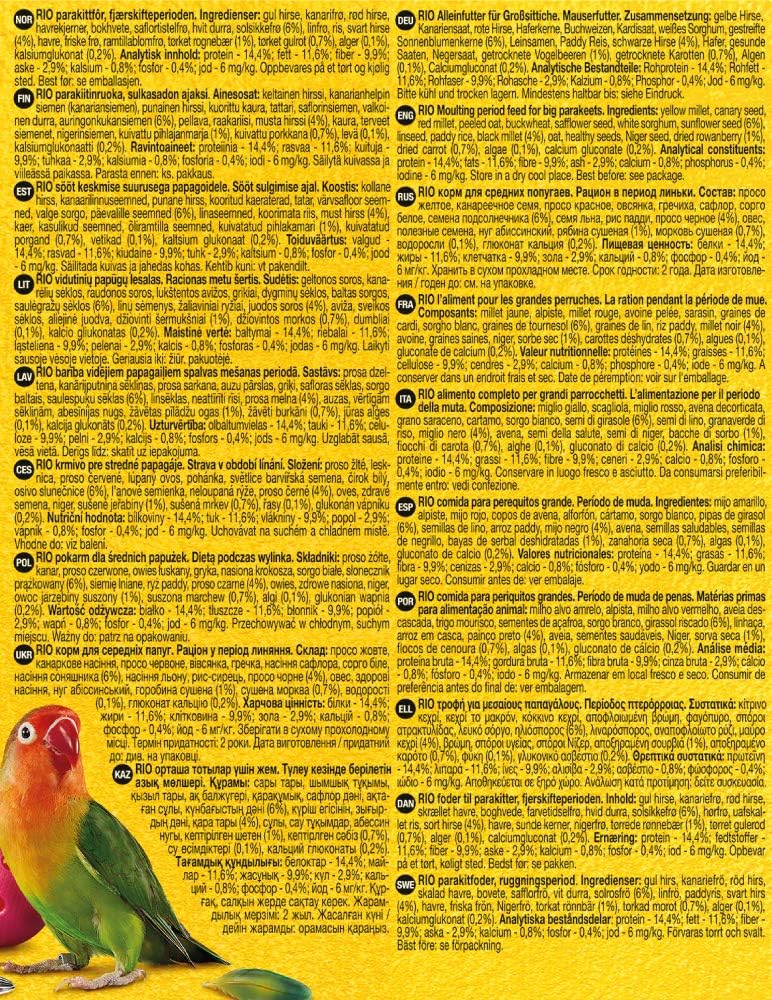 RIO Feed For Parakeets Moulting Period Feed 1kg
