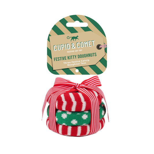 Rosewood Cupid & Comet Festive Kitty Doughnut 3pcs