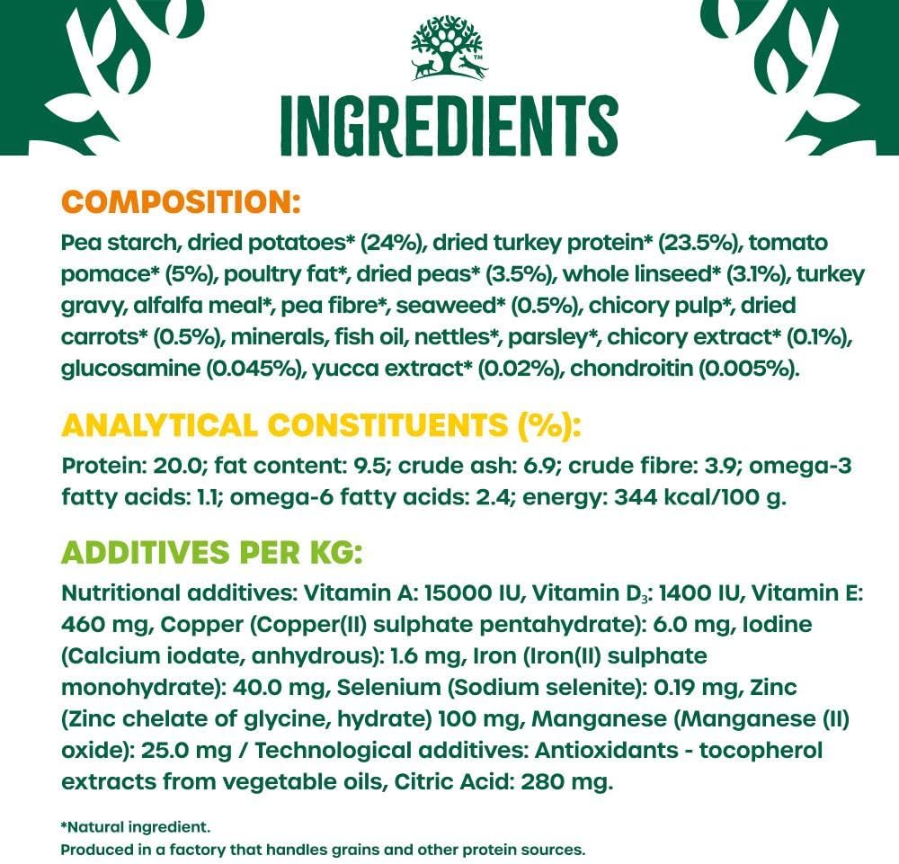 James Wellbeloved Grain Free Adult Turkey & Vegetable Dog Food 10kg