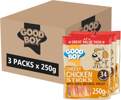 Good Boy Cheesy Chicken Sticks Value Bag 250g
