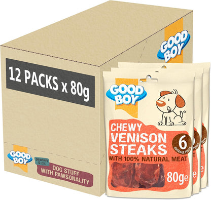 Good Boy Chewy Venison Steaks 80g