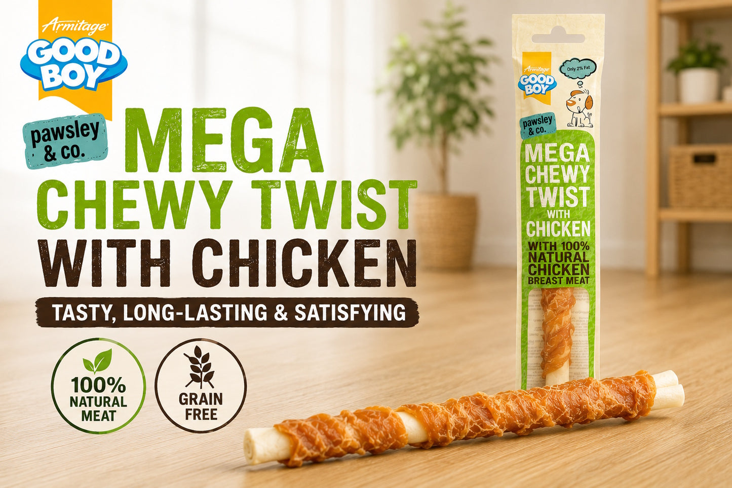 Good Boy Mega Chewy Twist With Chicken 70g