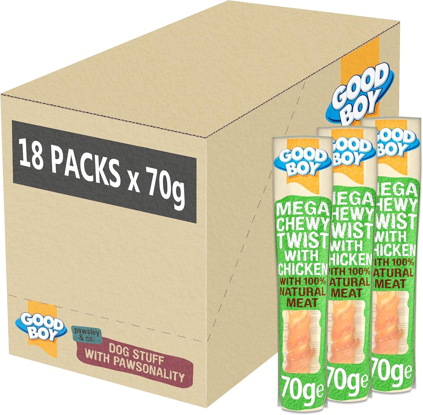 Good Boy Mega Chewy Twist With Chicken 70g