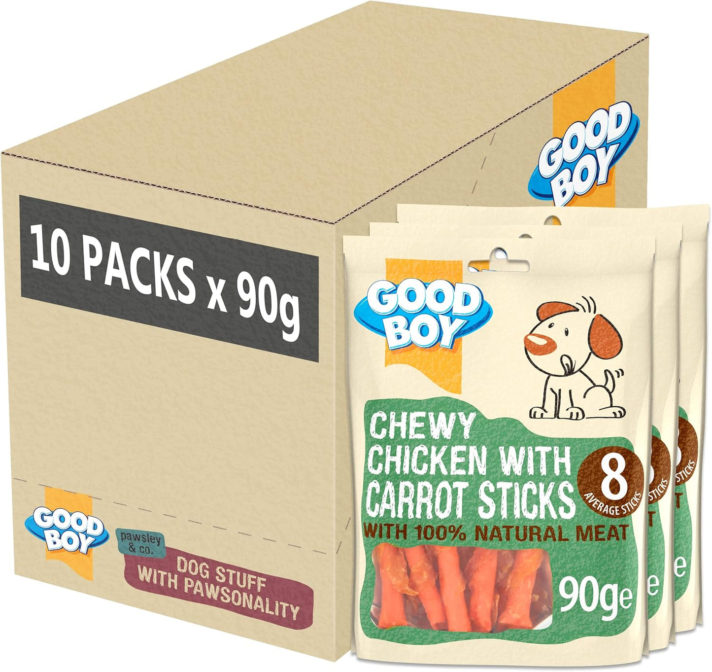 Good Boy Chewy Chicken With Carrot Sticks 90g
