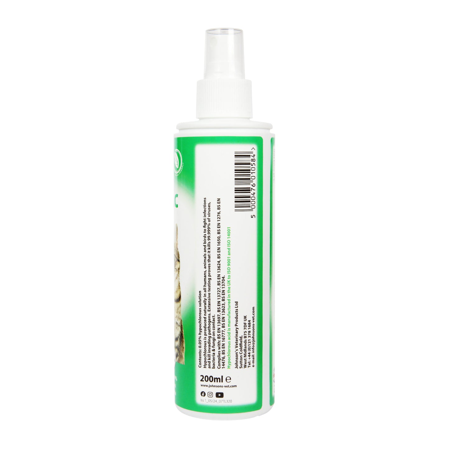 Johnson's Antiseptic Wound Spray For Cats 200ml