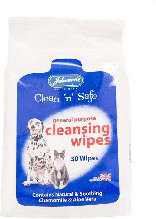 Johnson's Veterinary Clean 'N' Safe Cleansing Wipes 30pcs