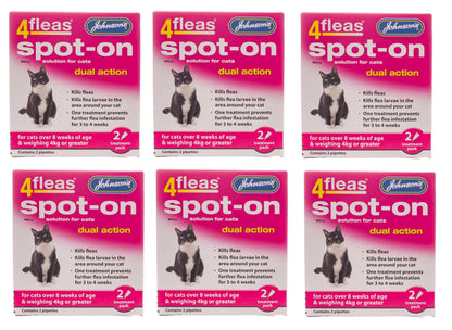 Johnson's Veterinary 4fleas Spot On Dual Action Cats 4kg+