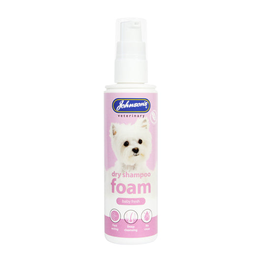 Johnson's Veterinary Dry Foam Dog Shampoo 150ml