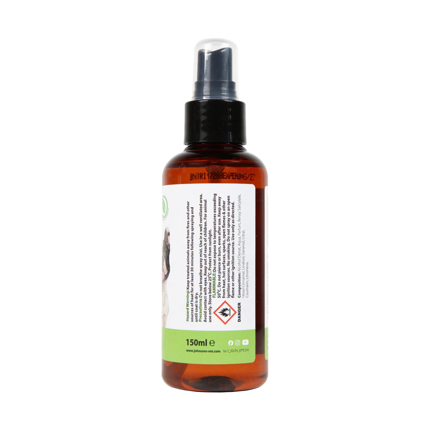 Johnsons Dog Deodorant Spray Cucumber 150ml