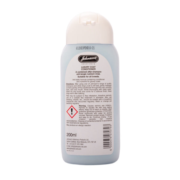 Johnson's Veterinary Luxury Coat Conditioner 200ml