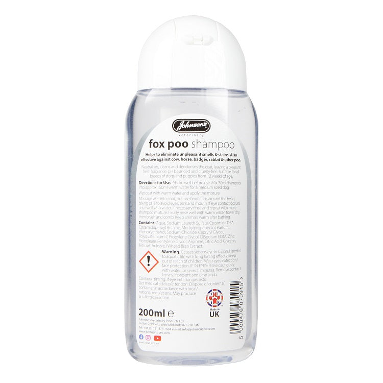 Johnson's Veterinary Fox Poo Shampoo 200ml