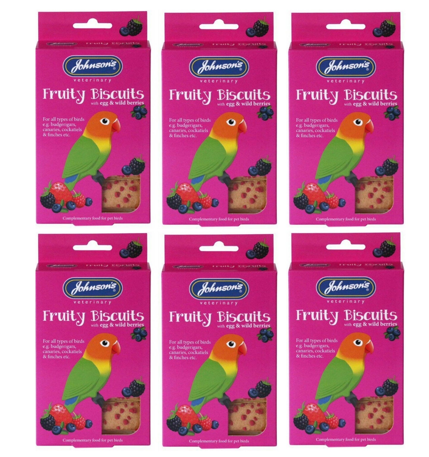Johnson's Veterinary Fruity Bird Biscuits With Egg & Wild Berries